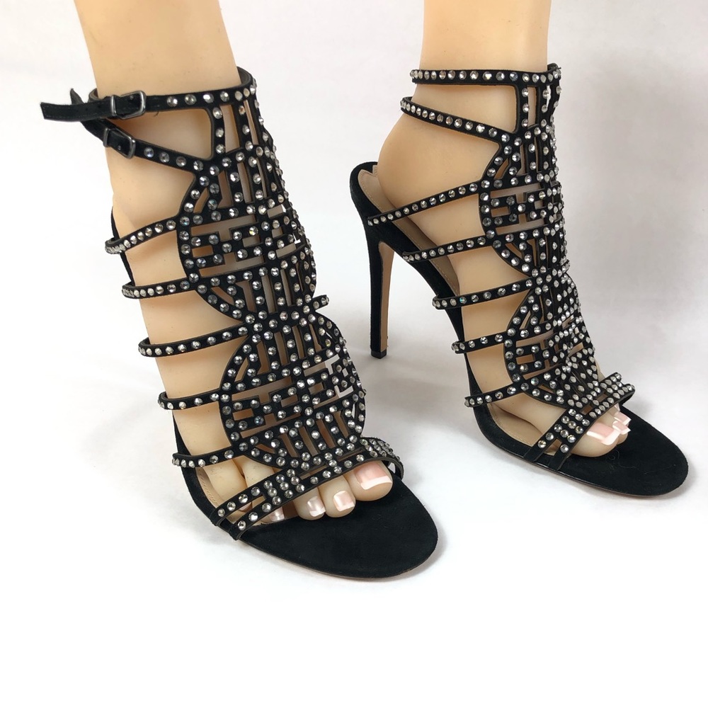 Via Spiga Women’s Strappy Rhinestones High Heels